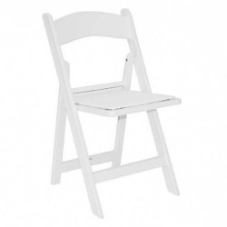 Padded Resin Chair - White