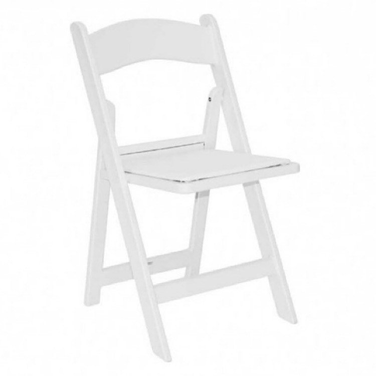 Padded Resin Chair - White